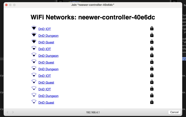 Choose which WIFI network you would like to connect to