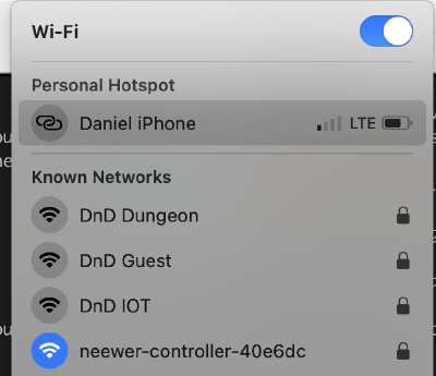 Connect to the WIFI hotspot with the name of the WIFI module